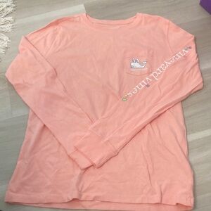 Vineyard Vines Kids' Long Sleeve Tee - Coral